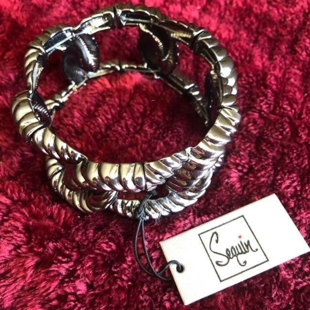 Sequin Brand stretch statement bracelet